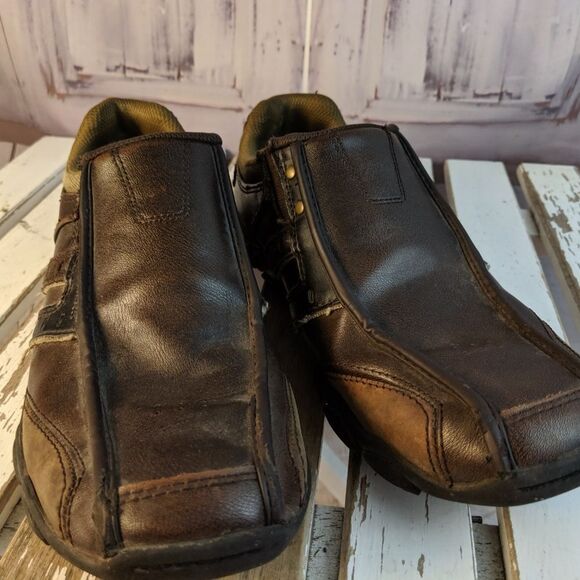 Skechers mens shoes comfort flats leather delson 8 - Picture 5 of 7